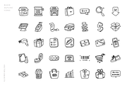 70 doodle icons 'shopping', an Outline Icon by Pinkbrush (Thumbnail 2 of 5)
