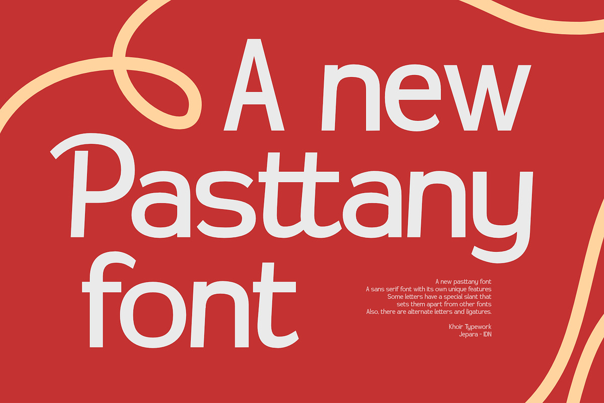 Pasttany - Sans Serif font, a Sans Serif Font by Khoir (Photo 1 of 10)