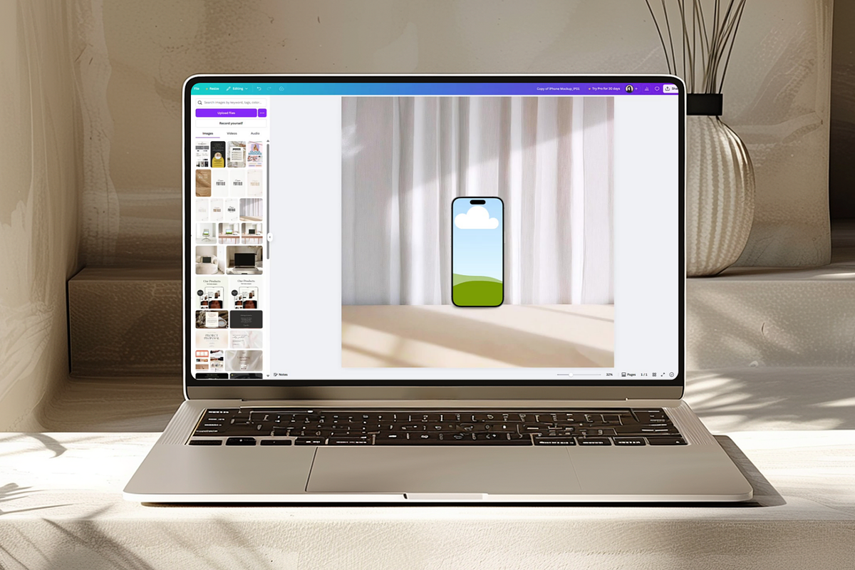 Canva iPhone Mockup Template, an iPhone Mockup by Creatif Foundry (Photo 2 of 9)