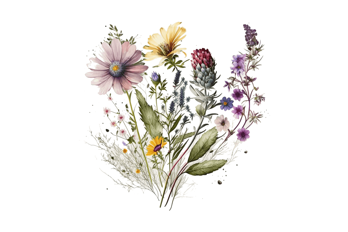 Watercolor Spring Flowers Background, an Object Graphic by Regulrcrative (Photo 5 of 7)