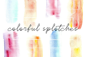 Gradient watercolor background set