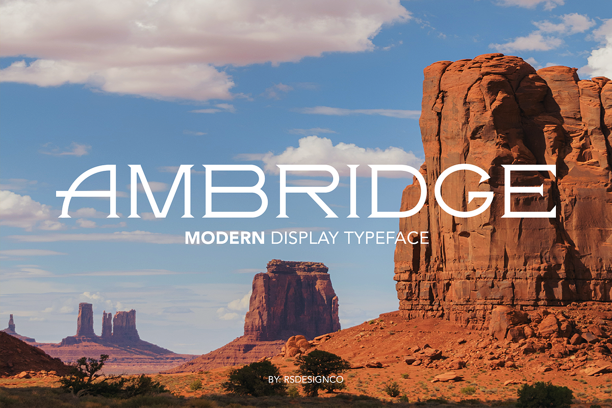 Ambridge | Modern Display Typeface, a Font by RS Design Co. (Photo 1 of 4)