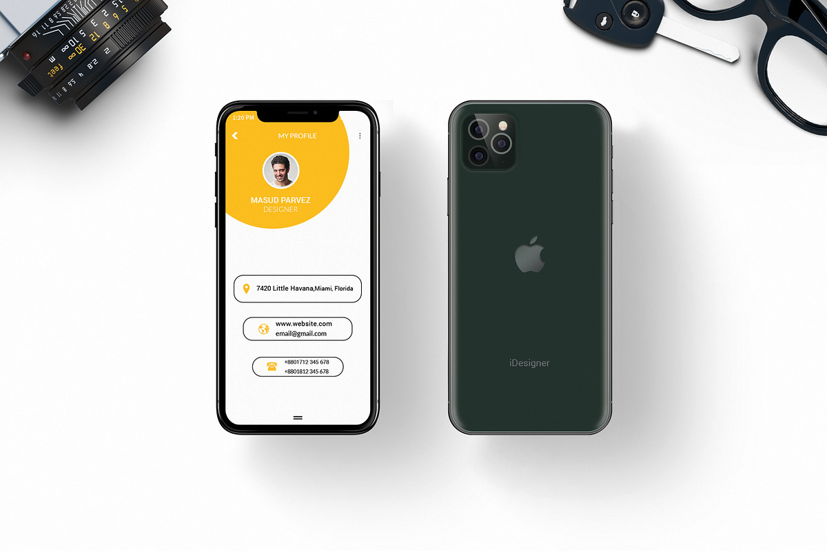 IPHONE MOBILE BUSINESS CARD, a Business Card Template by TheFeture