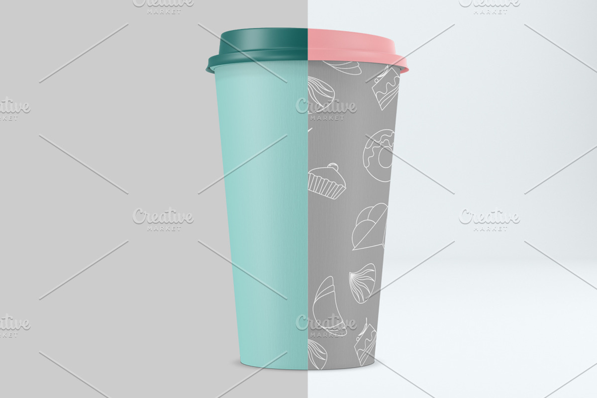 Big coffee cup mockup. PSD mockup., a Cups & Container Mockup by NatalyaZelenova (Photo 3 of 7)