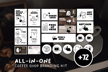 All-in-One Café Branding Bundle, a Branding & Logo Template by RefocusMyJourney