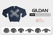 Gildan 18000 Crewneck Sweatshirt, a Hoody Mockup by Photific (Thumbnail 1 of 6)