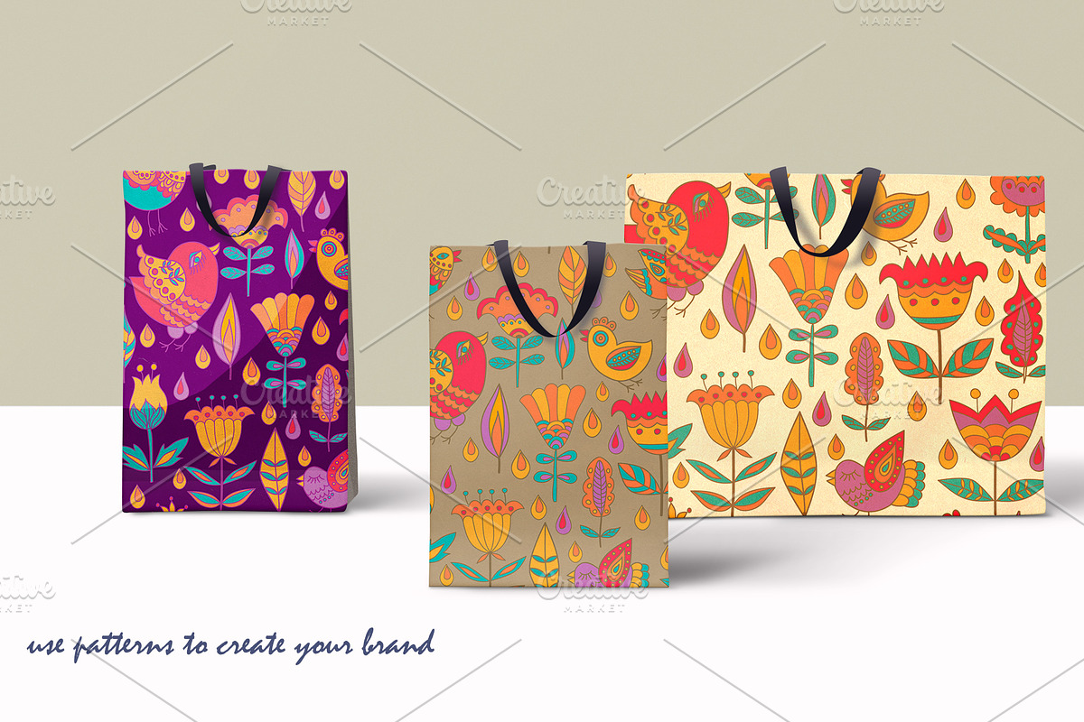 Funful Flower Patterns, a Pattern Graphic by Retro Graphic Box (Photo 4 of 9)