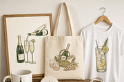 Cocktails and Wine Clipart, a Decorative Illustration by HeavensStar (Thumbnail 3 of 9)