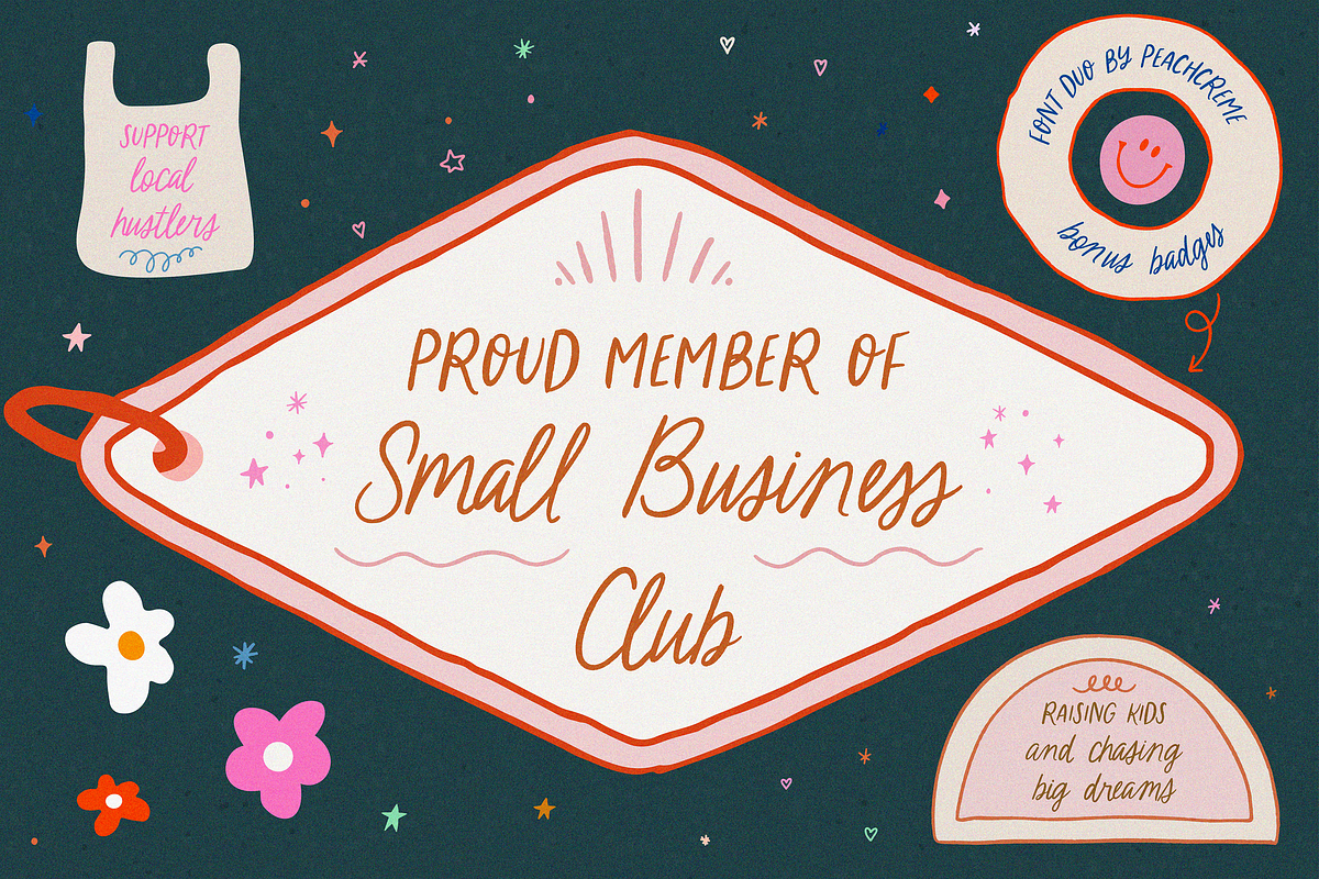 Small Business Club//Fun Font Duo, a Handwritten Font by PeachCreme (Photo 15 of 16)