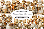 Whimsical Easter Bear Couple Clipart, an Illustration by Black Bird Studio (Thumbnail 1 of 6)