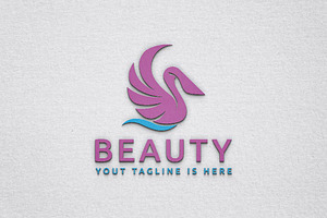 Pink Beauty Pelican Bird Animal Logo, a Branding & Logo Template by jongcreative