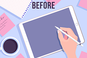 Grainy Brush Set For Procreate, a Brush Add-On by purple_swarm (Thumbnail 2 of 4)