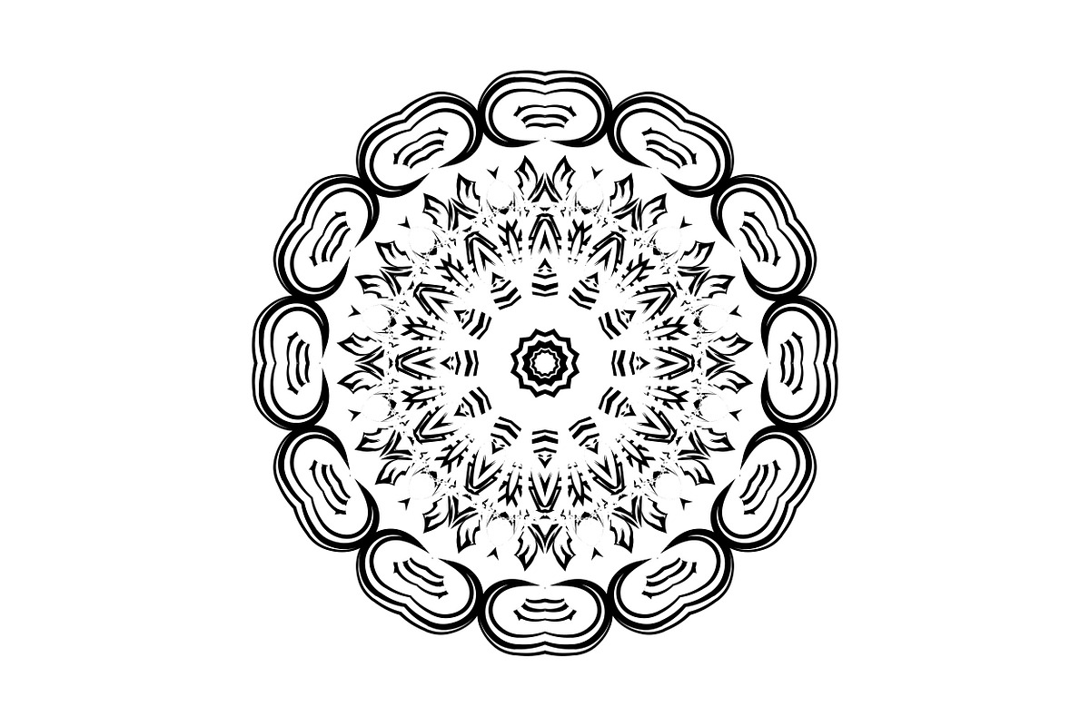 Ornamental Black White Mandala Pack, a Decorative Illustration by NJ Himel (Photo 62 of 103)