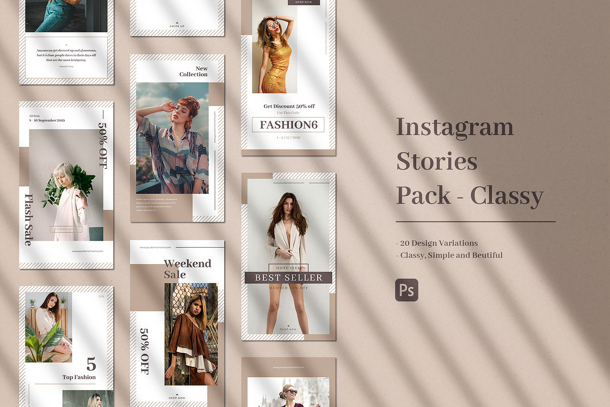 Instagram Stories Pack - Classy, a Social Media Template by uyo66 (Photo 1 of 8)