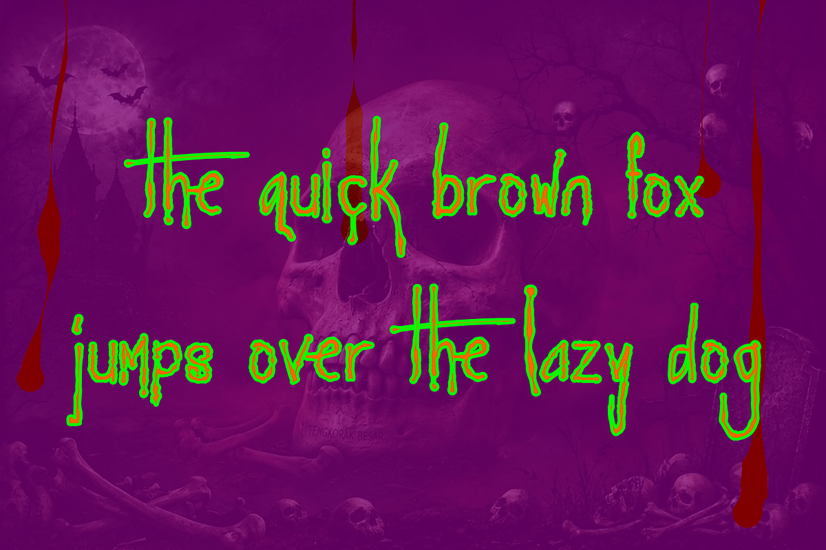 Hauntink - Horror Bleed Ink Font, a Handwritten Font by Gittype (Photo 2 of 7)
