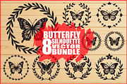 Butterfly Wreath Clipart Bundle, an Illustration by Artivon (Thumbnail 1 of 9)