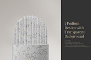 5 Podium with Transparent Background, a Background Graphic by faustudio (Thumbnail 1 of 7)