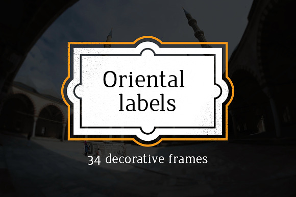 Vector Oriental Labels