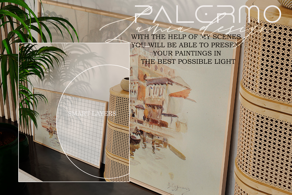 Palermo Room & Natural Frame Mockup, a Household Mockup by LAMIA DESIGN (Photo 16 of 21)