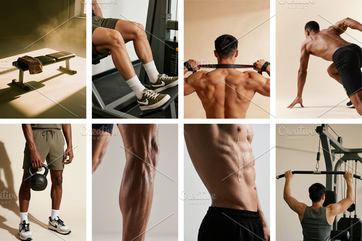 100 Men Workout Stock Photos Bundle, a Sports & Recreation Photo by Selenique Studio (Photo 16 of 20)