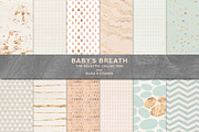 Baby's Breath Rose Gold Patterns, a Pattern Graphic by Blixa 6 Studios (Thumbnail 1 of 6)