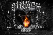 BERINGAS Modern Metal Horror Font, a Blackletter Font by dansdesign (Thumbnail 5 of 8)