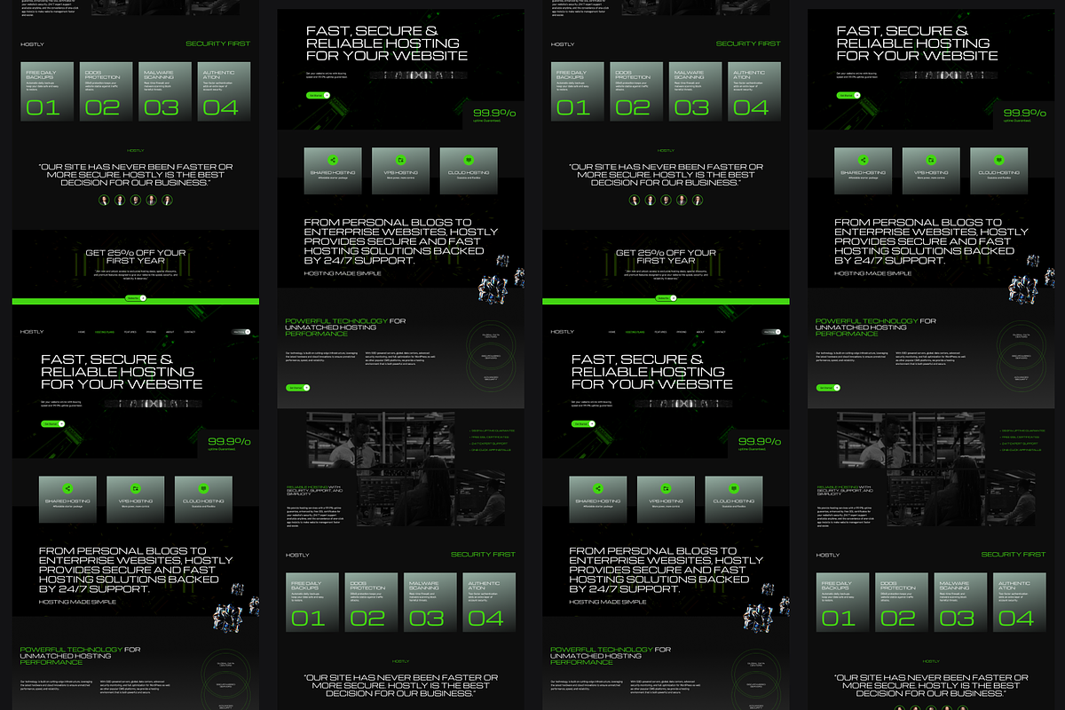 Figma Web Hosting Landing Page, a Landing Page Template by Musara (Photo 4 of 6)