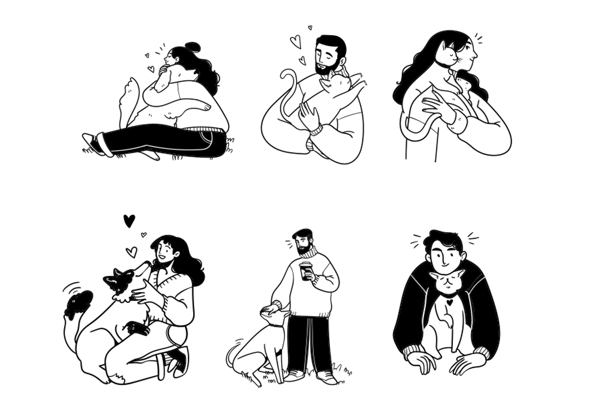People&Pets illustration set 2, a Person Illustration by StonePic (Photo 3 of 3)