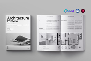 Architecture Portfolio Template, a Brochure Template by ElvinPrint