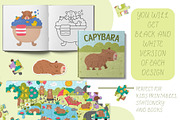 Capybara clipart, patterns, designs, an Animal Illustration by Lexi Claus (Thumbnail 7 of 8)