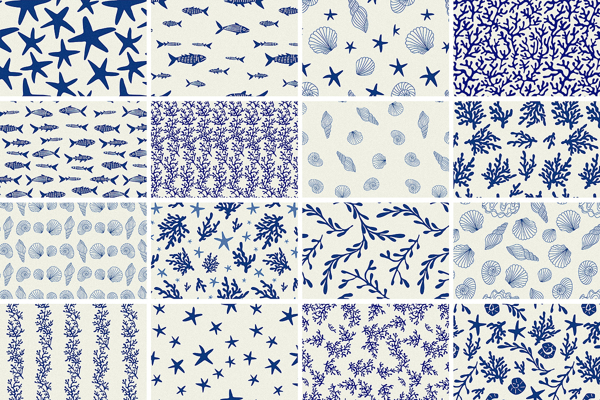 Seamless Corals Pattern Collection, a Pattern Graphic by Kokoshka (Photo 2 of 3)