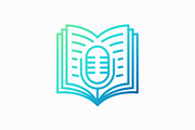 Audio Education Logo Book Microphone, a Branding & Logo Template by Signatoro (Thumbnail 2 of 2)