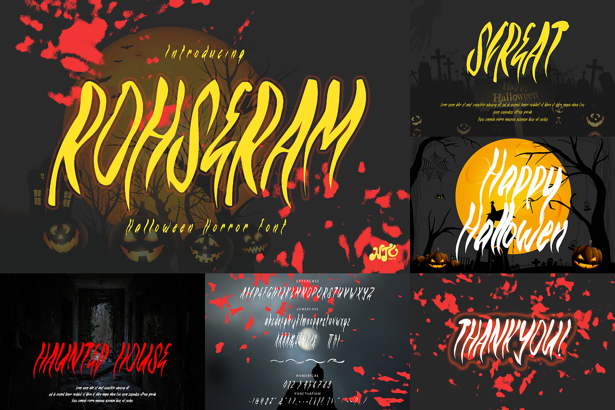 Halloween Font Bundle SALE!!, a Font by NTC Graphic (Photo 5 of 17)