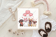 Valentine Dachshund Dogs Sublimation, an Illustration by CraftArtStudio (Thumbnail 4 of 4)