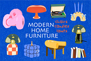 Modern home furniture, an Object Illustration by Luamor (Thumbnail 1 of 9)