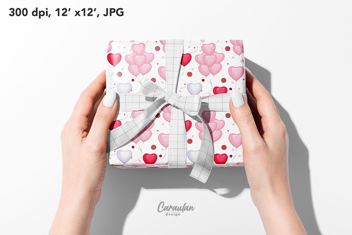 Valentine's Day Backgrounds, a Pattern Graphic by Serghei Caraulan (Photo 2 of 9)