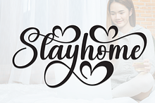 Stayhome | Script Font