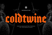 Coldtwine - Bold Gothic Blackletter, a Blackletter Font by Typia Nesia (Thumbnail 1 of 12)