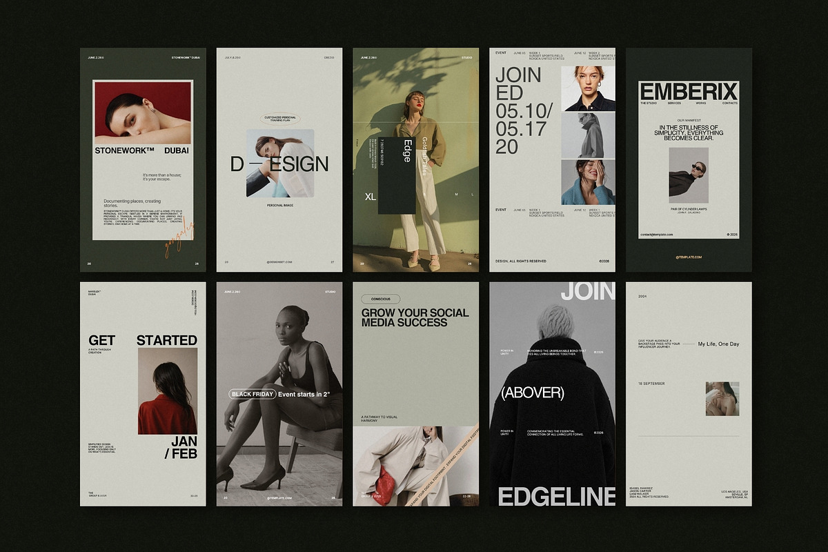 ZAVI | Instagram STORIES Bundle, a Social Media Template by The Aesthetic Studio (Photo 10 of 10)