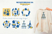 Mediterranean. Summer Clipart Set, a Seasonal Illustration by VerAna (Thumbnail 4 of 11)