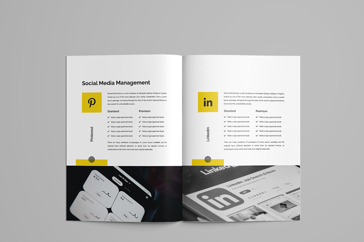 Clean Social Media Proposal Design, a Brochure Template by mijli (Photo 13 of 21)
