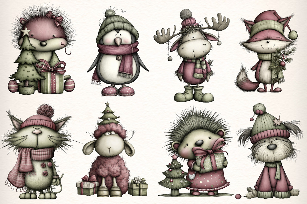 Whimsical Animals Clipart Bundle, an Illustration by Dream Creation (Photo 3 of 7)