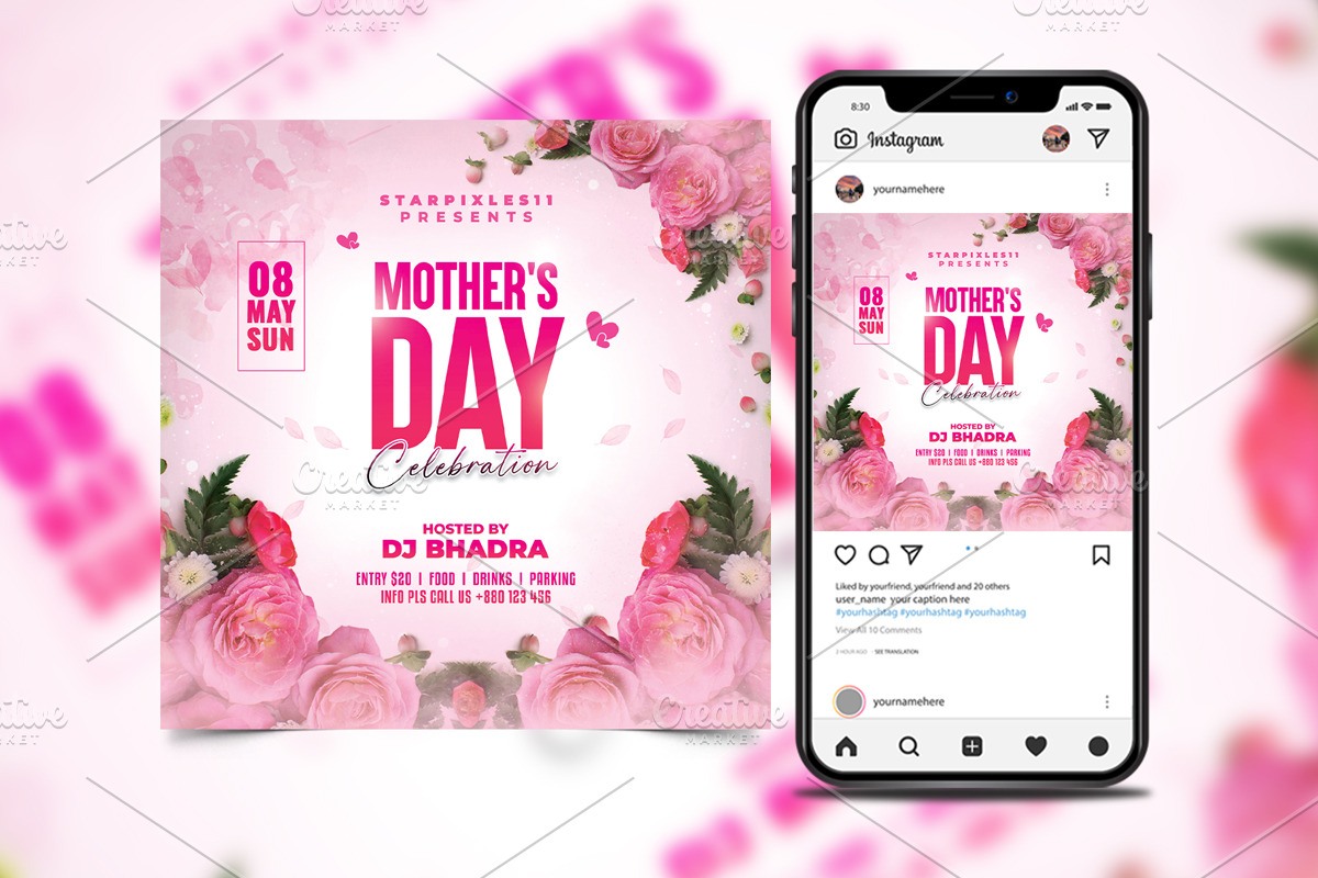 Mothers Day Flyer, a Flyer Template by FlyerPixles(SP11) (Photo 2 of 3)