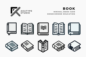 Book Icon Vector, an Icon by Akatype Studio