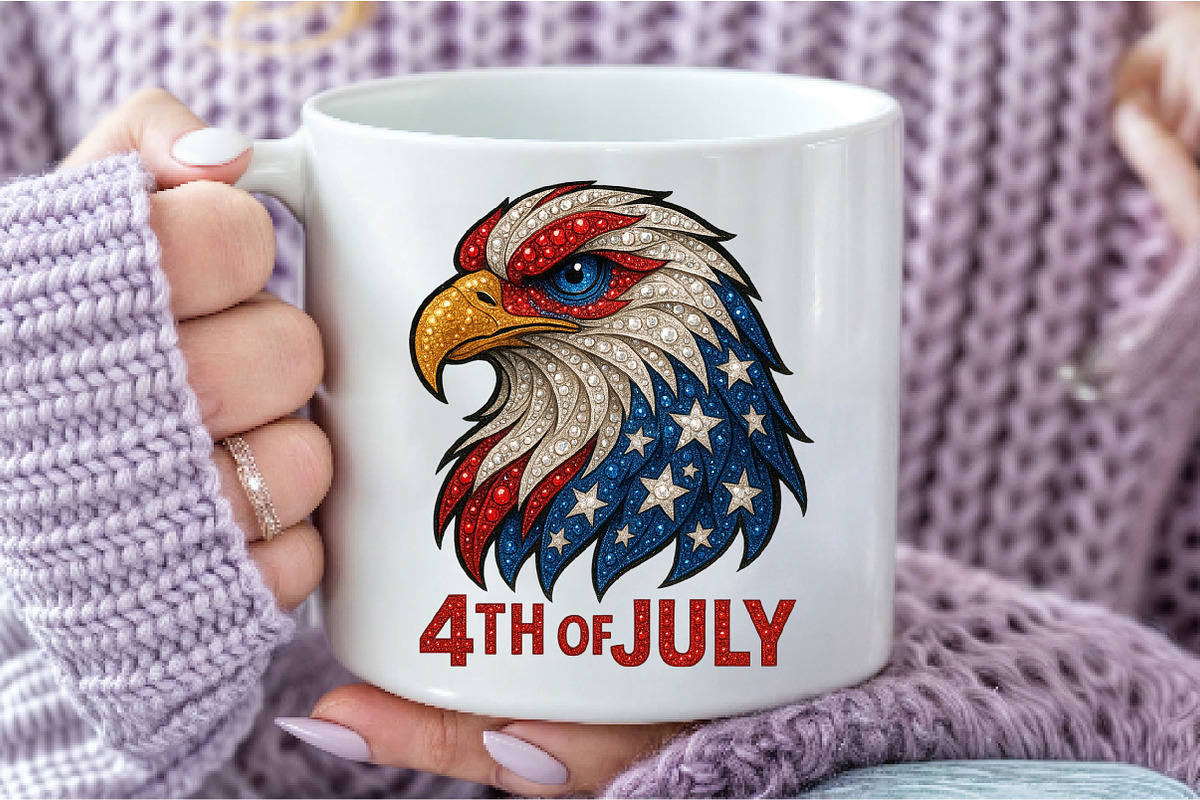 American Patriotic Eagle 4th of July, an Illustration by Craft Nest (Photo 5 of 6)