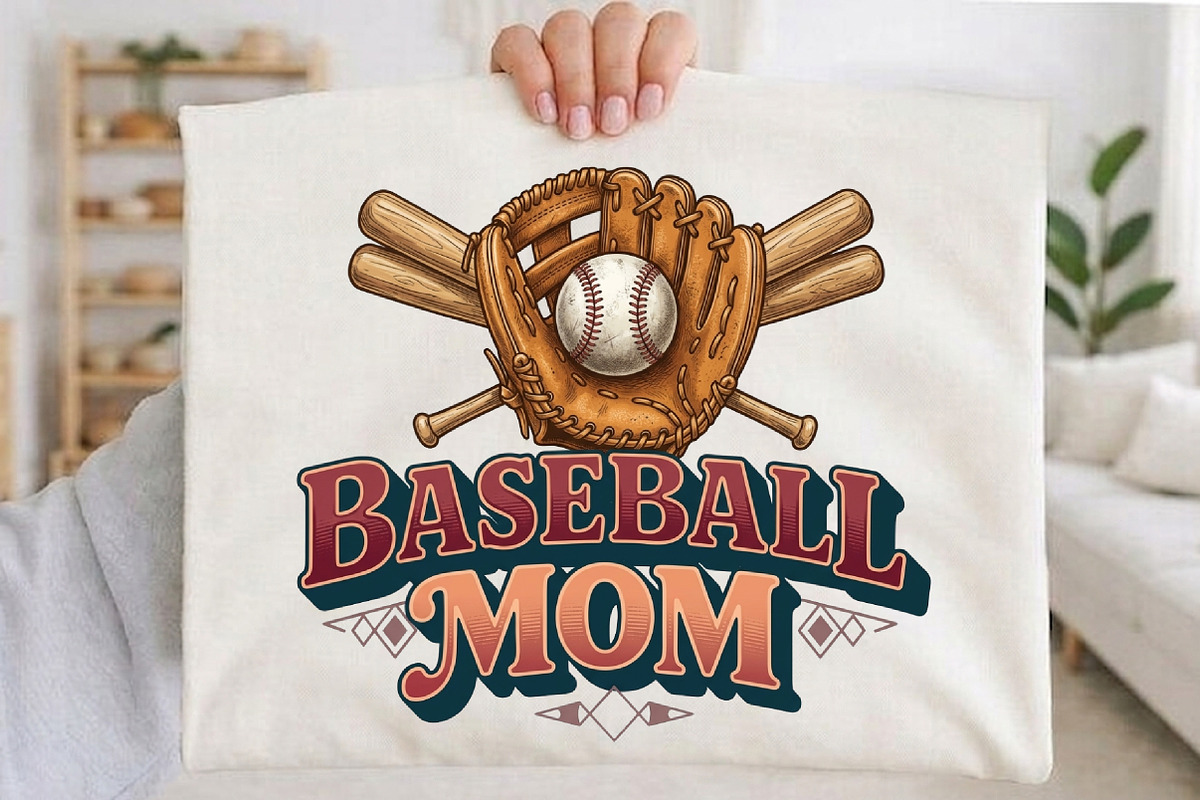Baseball Mom Vintage PNG Design, an Illustration by designcity5 (Photo 1 of 4)