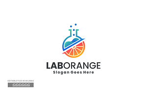 Lab Orange Gradient Colorful Logo, a Branding & Logo Template by ivan_artnivora