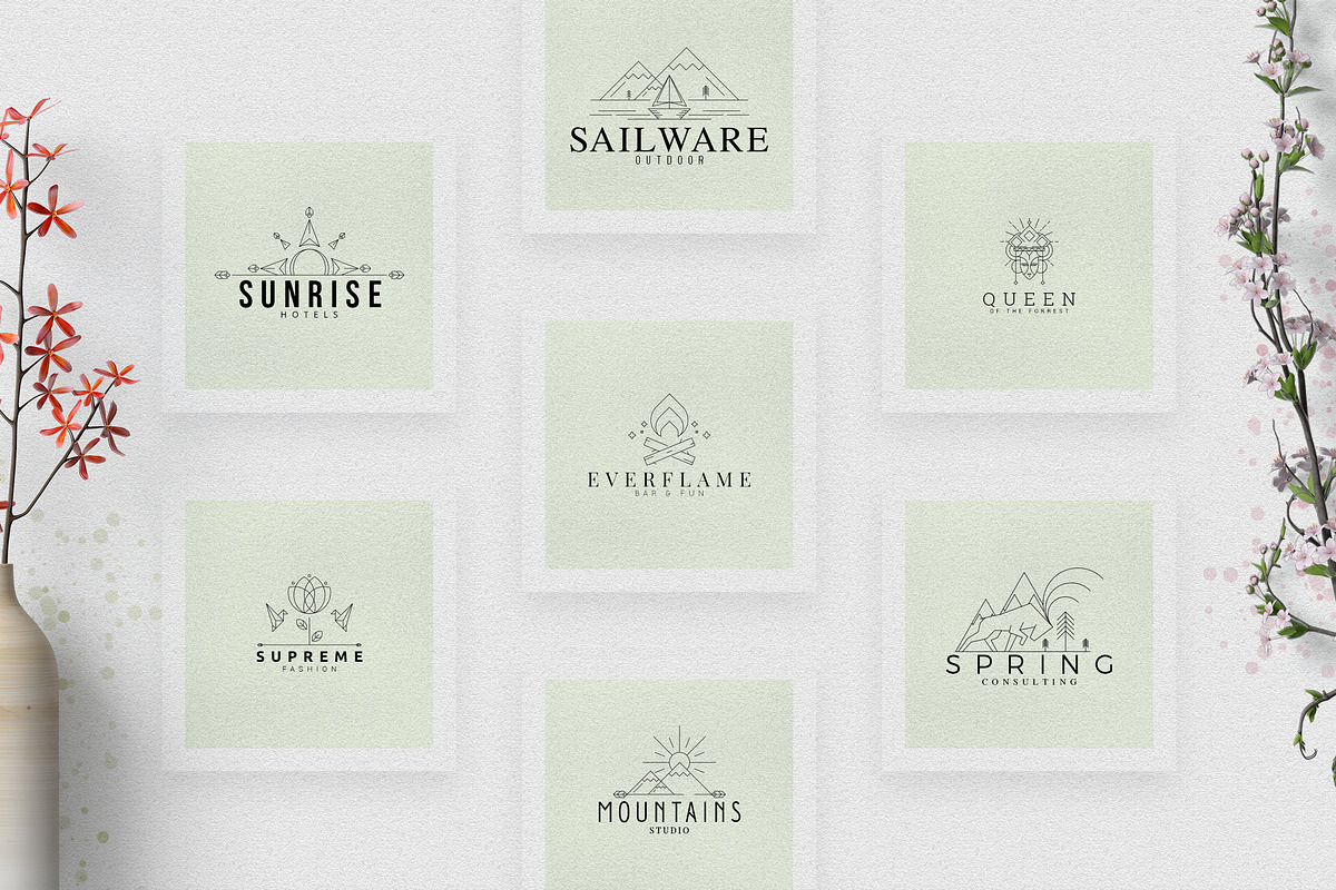 [Spring Vibes] 40 Boutique Logos-66%, a Branding & Logo Template by VP Fonts (Photo 6 of 12)