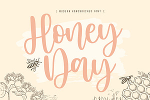 Honeyday - Modern Handbrushed Font