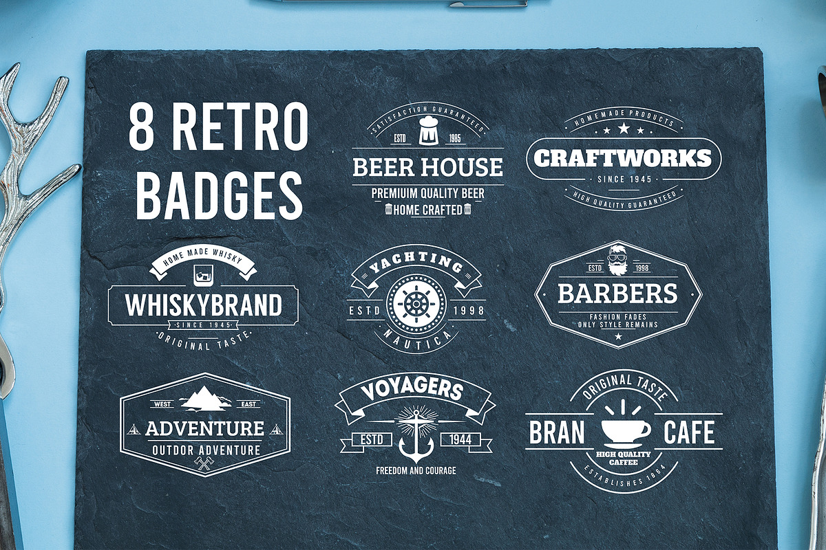 Retro Badges, a Branding & Logo Template by Arys Design (Photo 2 of 2)